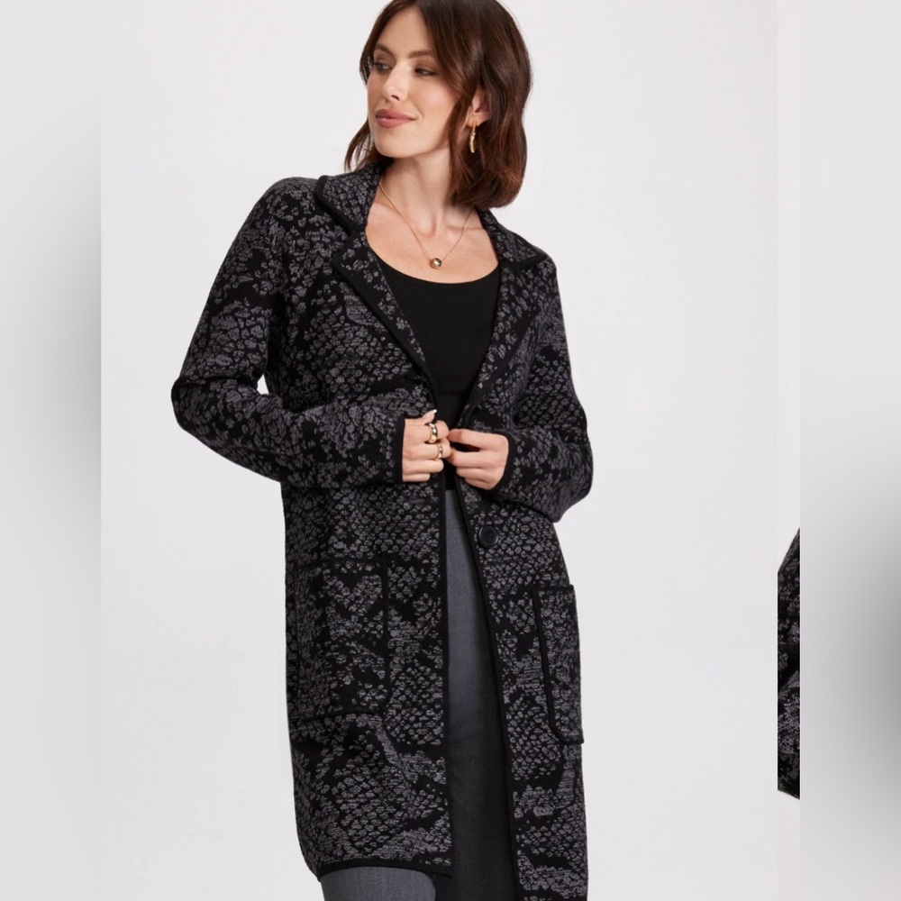 Laura Snake Print Button-Up Coatigan Size 2X